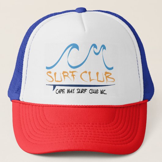 Cape May Surf Club Trucker Hat Trucker Pet (Voorkant)