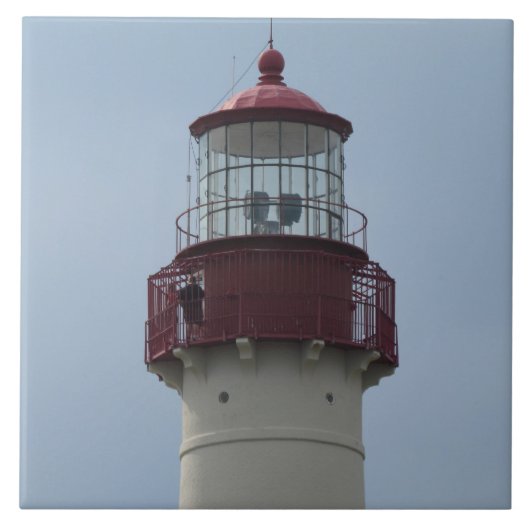 Cape May-vuurtoren Tegeltje (Voorkant)