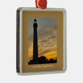 Cape May-vuurtoren Zonsondergang Ornament  (Rechts)