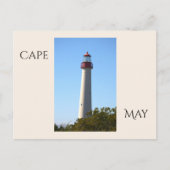 Cape May-vuurtorenansichtkaart Briefkaart (Voorkant)