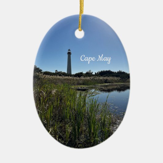 Cape May-vuurtorenornament  Keramisch Ornament (Voorkant)
