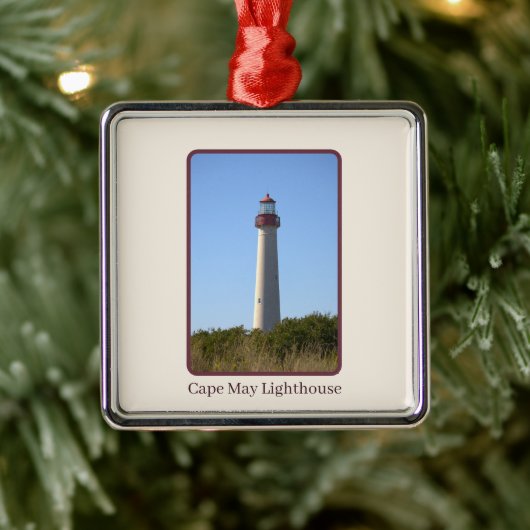 Cape May-vuurtorenornament Metalen Ornament (Boom)