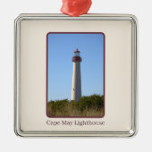Cape May-vuurtorenornament Metalen Ornament (Voorkant)