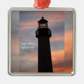 Cape May-vuurtorenornament Metalen Ornament (Voorkant)