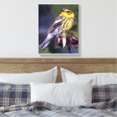 Cape May Warbler Bird Lovers Gifts Canvas Afdruk (Insitu (Slaapkamer))