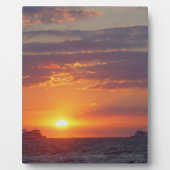 Cape May Zonsondergang Twee Scheidende Schepen Eze Fotoplaat (Voorkant)