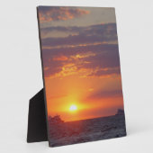 Cape May Zonsondergang Twee Scheidende Schepen Eze Fotoplaat (Zijkant)