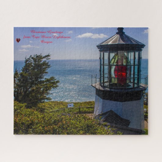 Cape Mears Vuurtoren Oregon.  Legpuzzel (Horizontaal)