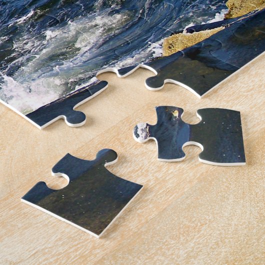 Cape Neddick "de Nobelse" vuurtoren, York Maine Legpuzzel (Zijkant)