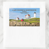 Cape Neddick, "de nubble", vuurtoren Rechthoekige Sticker (Tas)