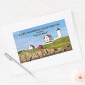 Cape Neddick, "de nubble", vuurtoren Rechthoekige Sticker (Envelop)
