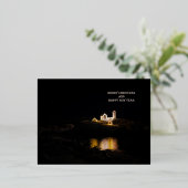 Cape Neddick Light Christmas Kaart (Staand Voorkant)