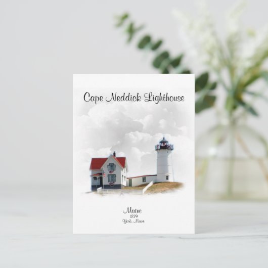 Cape Neddick Lighthouse- Maine Briefkaart (Staand voorkant)