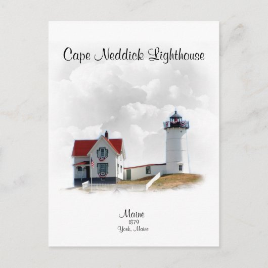 Cape Neddick Lighthouse- Maine Briefkaart (Voorkant)