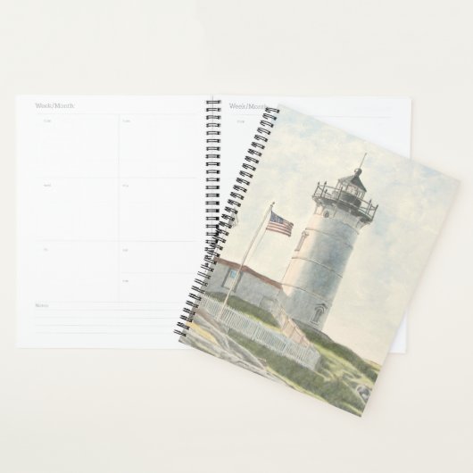 Cape Neddick Lighthouse Watercolor Planner (Display)