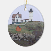 Cape Neddick Nubble Lghthouse Maine Keramisch Ornament (Links)