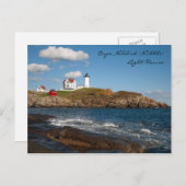 Cape Neddick "Nubble" Light House Briefkaart (Voorkant / Achterkant)