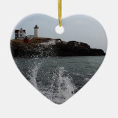 Cape Neddick / Nubble Light Keramisch Ornament (Voorkant)