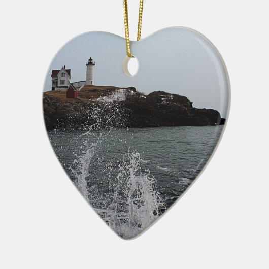 Cape Neddick / Nubble Light Keramisch Ornament (Links)