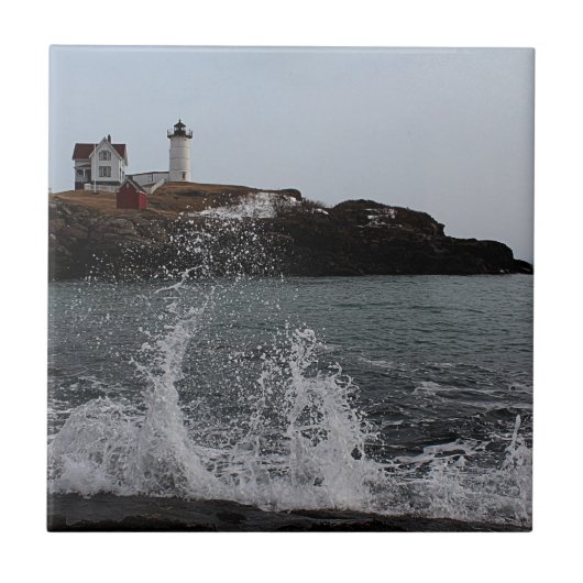 Cape Neddick / Nubble Light Tegeltje (Voorkant)