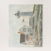 Cape Neddick vuurtoren aquarel Legpuzzel (Verticaal)