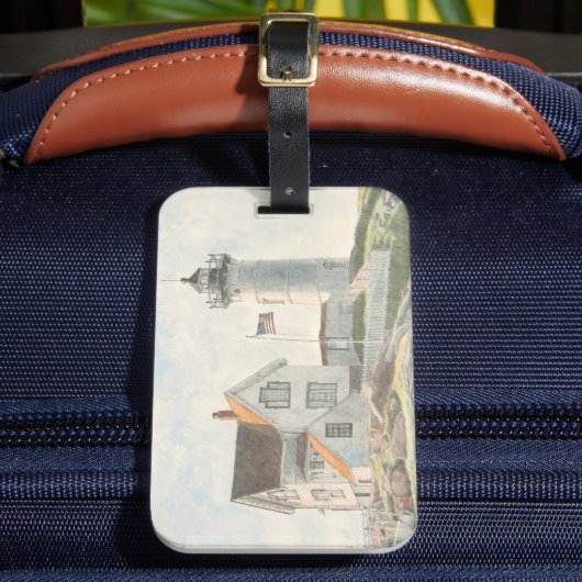 Cape Neddick-vuurtoren Bagagelabel (Voorkant Insitu 2)