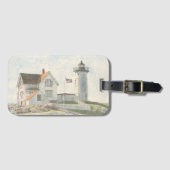 Cape Neddick-vuurtoren Bagagelabel (Voorkant (horizontaal))