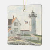 Cape Neddick-vuurtoren Keramisch Ornament (Links)