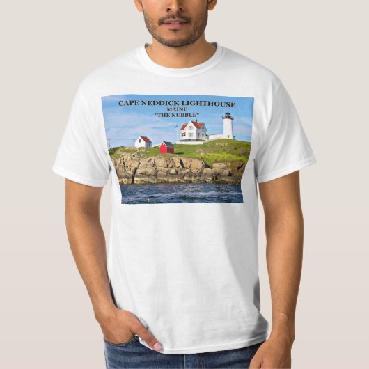 Cape Neddick, vuurtoren van de "nubble", T-Shirt (Voorkant)