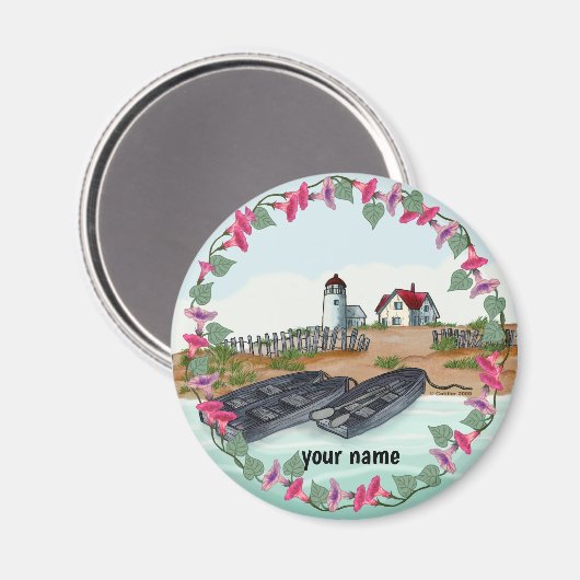 Cape Neddick vuurtorenmagneet Magneet (Voorkant / Achterkant)