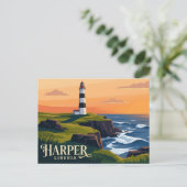 Cape Palmas Vuurtoren Liberia Briefkaart (Staand voorkant)