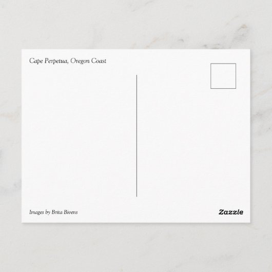 Cape Perpetua, oregonkust Briefkaart (Achterkant)