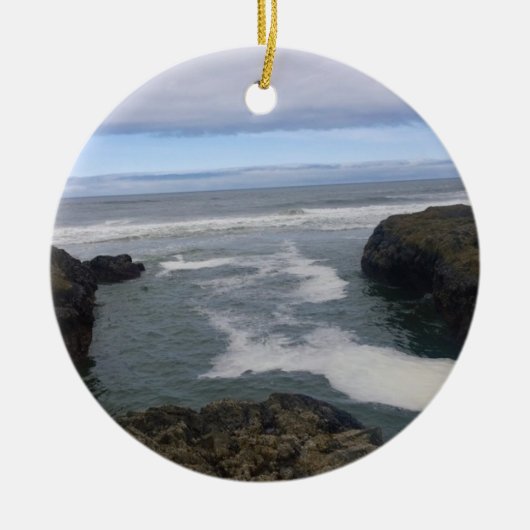 Cape Perpetua, oregonkust Keramisch Ornament (Voorkant)
