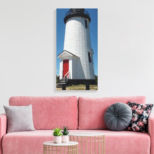 Cape Poge Light House op Martha's wijntuin Canvas Afdruk (Insitu (Woonkamer))
