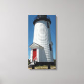 Cape Poge Light House op Martha's wijntuin Canvas Afdruk (Voorkant)