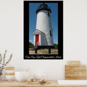 Cape Poge Light Lighthouse Chappaquiddick Island Poster (Keuken)