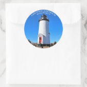 Cape Poge Vuurtoren, Massachusetts Ronde Sticker (Tas)