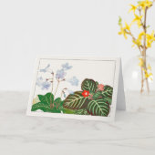 Cape primrose, vlamviolet door Tanigami Konan Kaart (Gele Bloem)