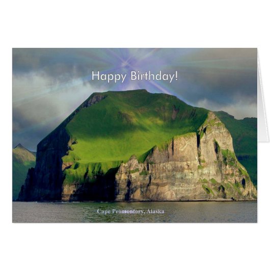 Cape Promontory Alaska Verjaardagskaart (Voorkant Horizontaal)