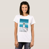 Cape Reinga Lighthouse Northland NZ T-shirt (Voorkant volledig)