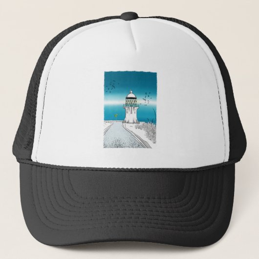 Cape Reinga Lighthouse Northland NZ Trucker Pet (Voorkant)