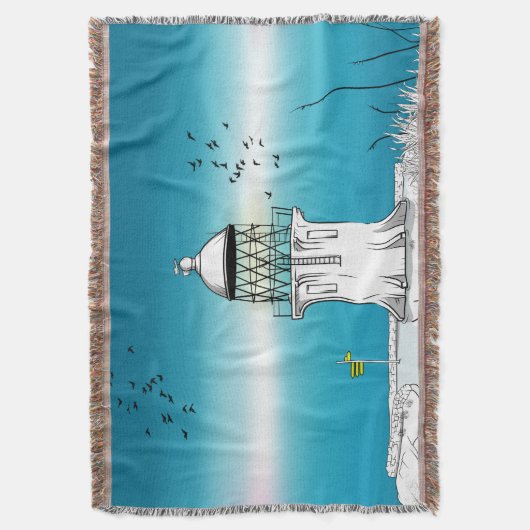 Cape Reinga Lighthouse NZ Deken (Voorkant Verticaal)