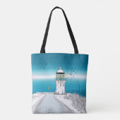 Cape Reinga Lighthouse NZ Tote Bag (Achterkant)
