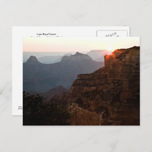 Cape Royal Sunset Briefkaart (Voorkant / Achterkant)