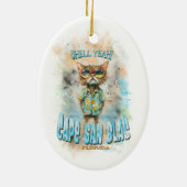 Cape San Blas Florida Beach Cat Keramisch Ornament (Achterkant)