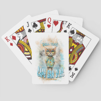 Cape San Blas Florida Beach Cat Pokerkaarten