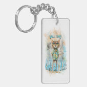 Cape San Blas Florida Beach Cat Sleutelhanger (Voorkant Links)