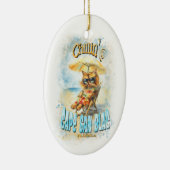 Cape San Blas Florida Beach Lounging Cat Keramisch Ornament (Rechts)