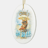 Cape San Blas Florida Beach Lounging Cat Keramisch Ornament (Links)