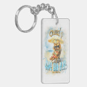 Cape San Blas Florida Beach Lounging Cat Sleutelhanger (Voorkant Links)